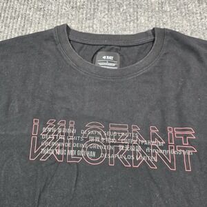 Riot Games Valorant Shirt Mens Large Black Logo‎ Graphic Gamer Crewneck Tee